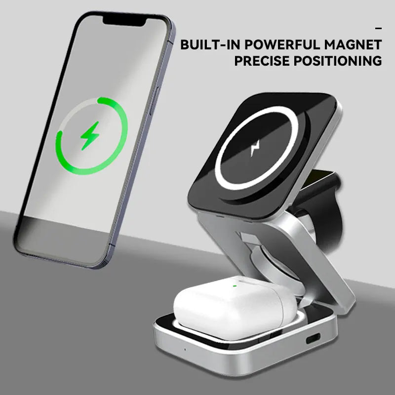 Foldable 3 IN 1 Magnetic Wireless Charger