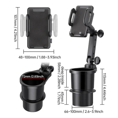 Car Cup Holder Expander Phone Mount 360°