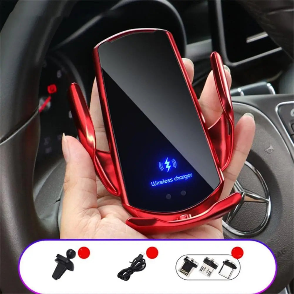 Wireless Smart Car Charger with Magnetic Cell Phone Holder