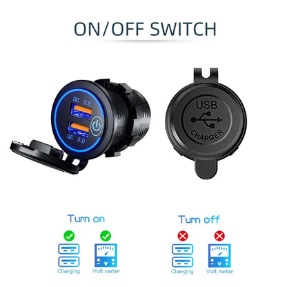 Dual USB Fast Car Charger Socket Plug