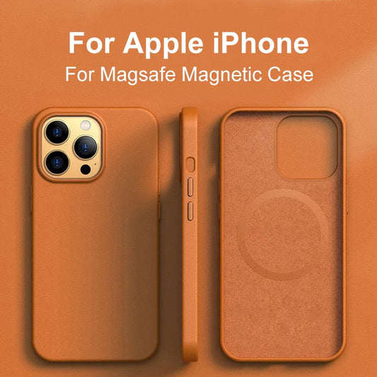 Magsafe Leather Silicone Case For iPhone